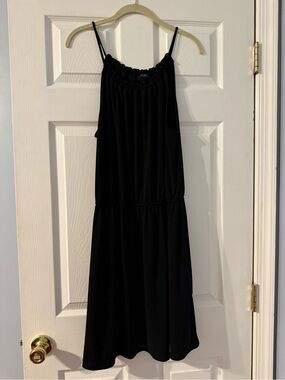 Banana Republic Black Spaghetti Strap Midi Sundress